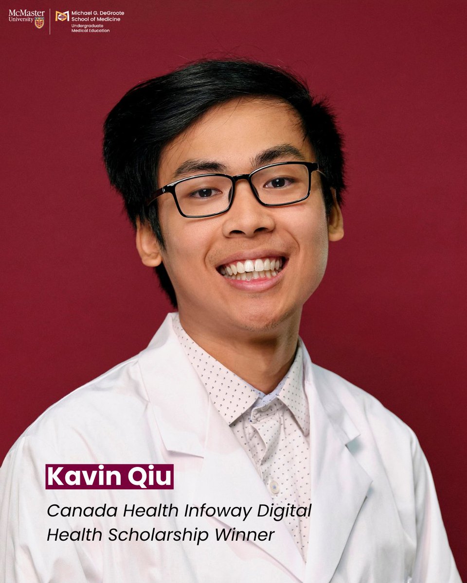 🎉 #McMasterUGME congratulates Kavin Qiu, C27 NRC learner, on receiving the Canada Health Infoway Digital Health Scholarship! 🎉

Learn more about Kavin’s story here: instagram.com/p/DFtGAWQRvr_/…