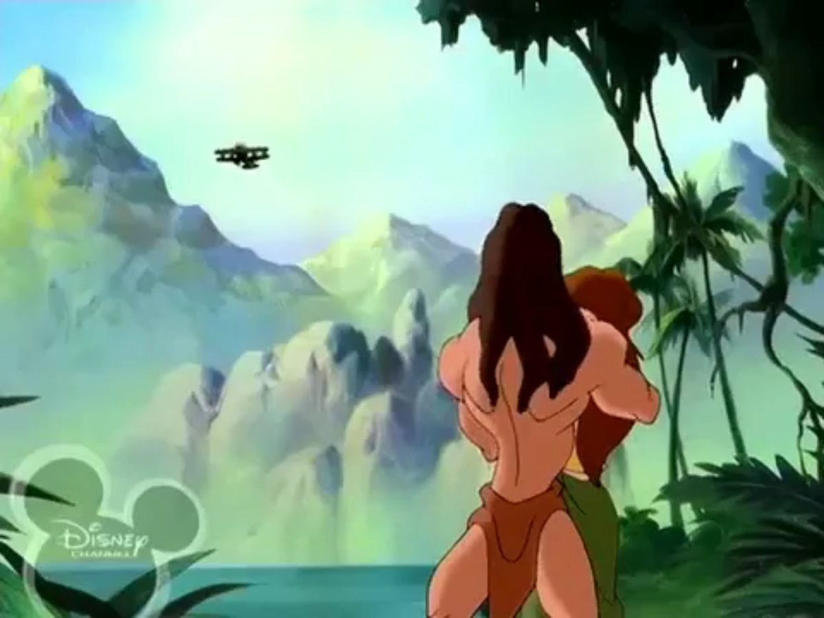 Today marks the 22nd anniversary of the #Tarzan finale, "Tarzan and the Flying Ace", written by Jess Winfield, after a story by himself, David Bullock &amp; Adam Van Wyk and directed by Victor Cook.
Jane's childhood friend, an RAF pilot, visits, but Tarzan senses something bad afoot.