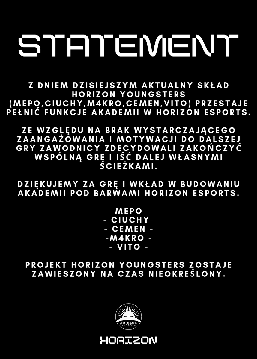 STATEMENT w sprawie Horizon Youngsters.

<a href="/MEPUNI0/">mepo</a> <a href="/1z916cs/">cemen666</a> <a href="/ciuchyy/">ciuchy</a> <a href="/M4kroZ/">M4krog0d</a> <a href="/DWWADcs/">Vitt0oo</a>