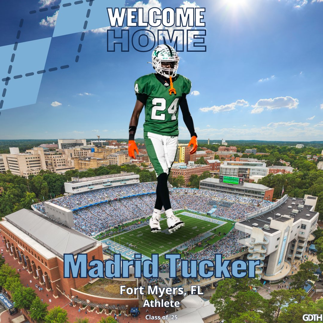 Great Day Tar Heel (@greatdaytarheel) on Twitter photo A huge addition to our class out of Florida!
Go follow <a href="/MadridTucker24_/">Madrid “Joker” Tucker</a> and welcome him to the Carolina Family! 🏈🐏 A huge addition to our class out of Florida!
Go follow <a href="/MadridTucker24_/">Madrid “Joker” Tucker</a> and welcome him to the Carolina Family! 🏈🐏