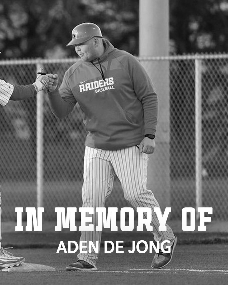 The Northwestern College community is mourning the loss of baseball student coach Aden De Jong, who passed away unexpectedly at the age of 22.

A funeral service will be held on Sunday, February 9 at 5:00 p.m., at First Reformed Church in Orange City.

#NWCRaiders