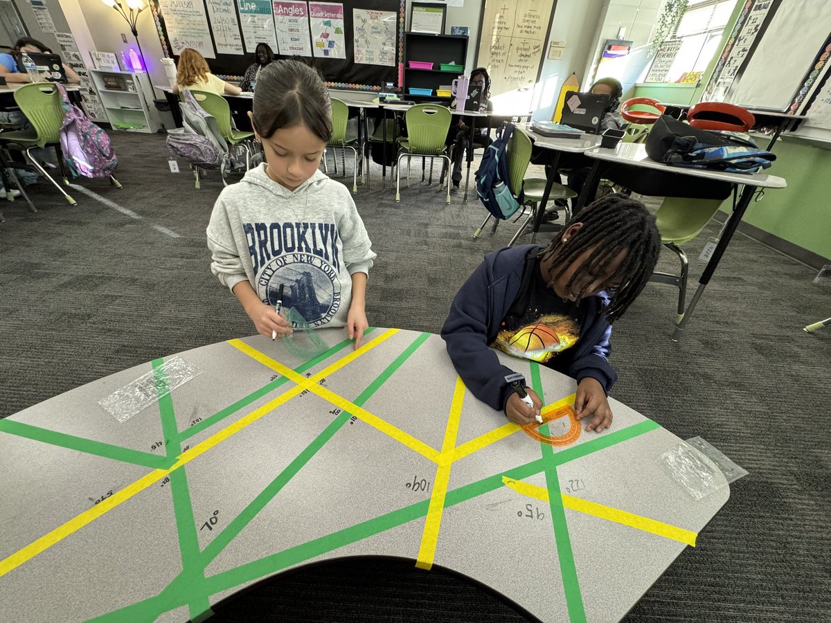 reallifeMsFrizz's tweet image. Having fun with measuring angles this week! #mathisfun #cfisdmath @cfisdmath