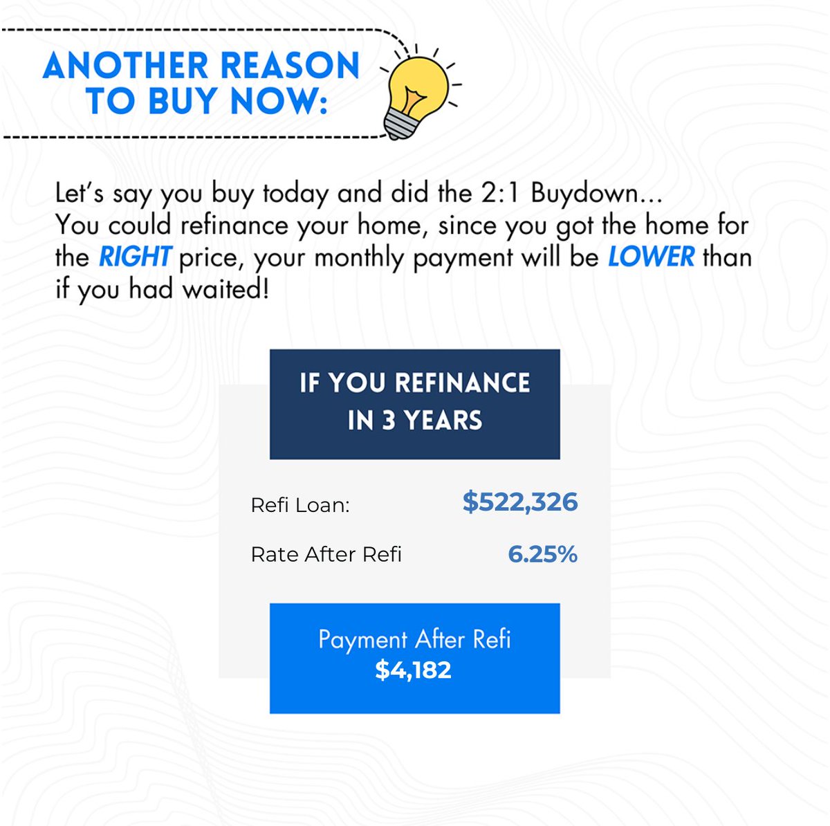 DenverRealtyPro's tweet photo. Thinking about buying a home? 🤔  Don't wait! With prices expected to rise, a 2:1 buydown can save you BIG this year.  Buying now and refinancing later could mean lower payments than waiting. Let's chat! DM me for a personalized breakdown 

#MortgageStrategy #DenverRealtyPro https://t.co/BbFmsSJSxR