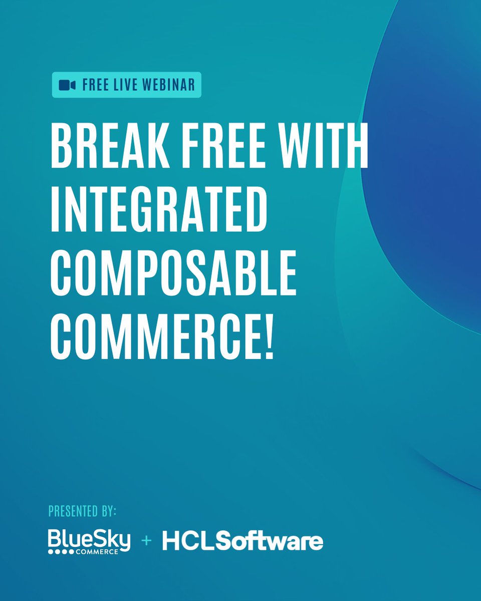 blueskycommerce's tweet photo. Say goodbye to rigid eCommerce platforms! 👋

Integrated Composable Commerce (ICC) offers flexibility, scalability &amp; freedom to integrate the best tools for your business—no vendor lock-ins! 🚀

Register for Feb 27 at 9am EST: https://t.co/lVQjQdZbUu https://t.co/BS3Xo12TZC