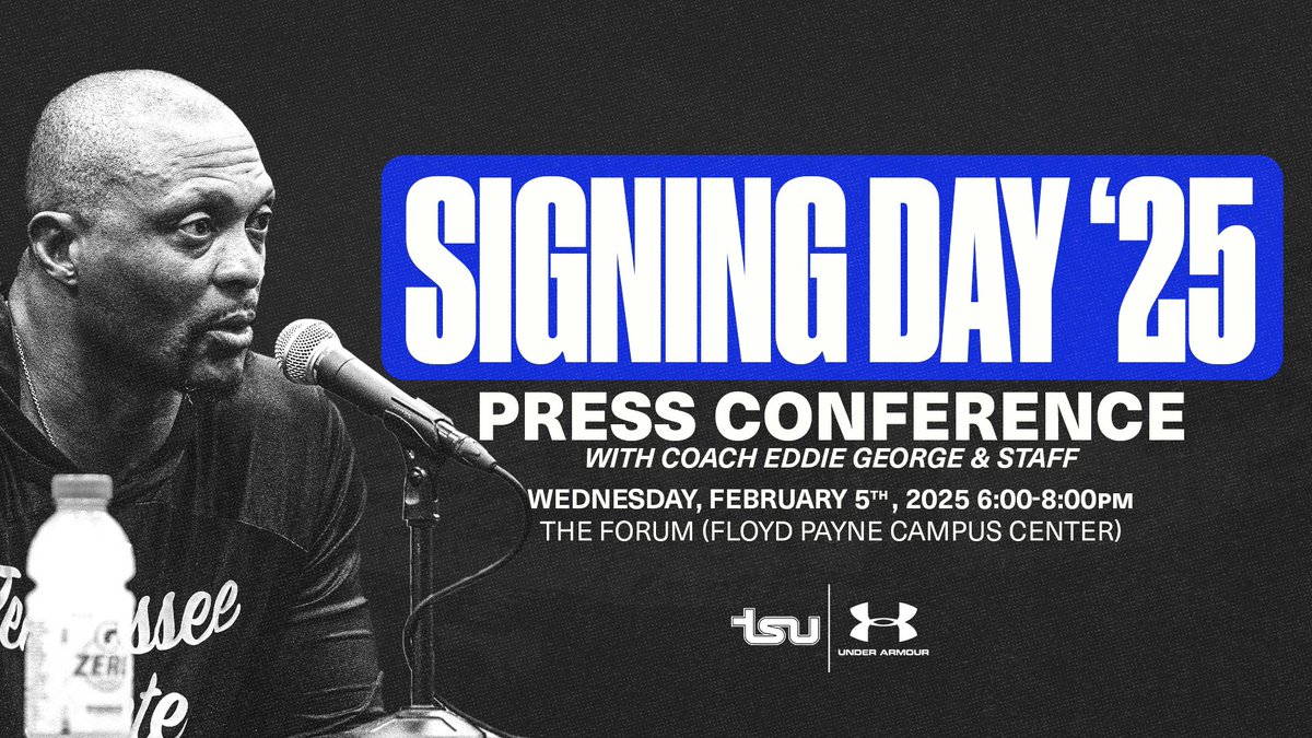 Kevin Mashack (@coachmashack) on Twitter photo ๐จ Donโt forget to join us tonight at the Forum, located inside the Floyd Payne Campus Center, from 6pm- 8pm as <a href="/EddieGeorge2727/">Eddie George</a> discusses the new signees of the 2025 signing class. Attendance is free and open to #BigBlue fans that would like to attend. #IXSTRONG #RoarCity ๐
๐จ Donโt forget to join us tonight at the Forum, located inside the Floyd Payne Campus Center, from 6pm- 8pm as <a href="/EddieGeorge2727/">Eddie George</a> discusses the new signees of the 2025 signing class. Attendance is free and open to #BigBlue fans that would like to attend. #IXSTRONG #RoarCity ๐