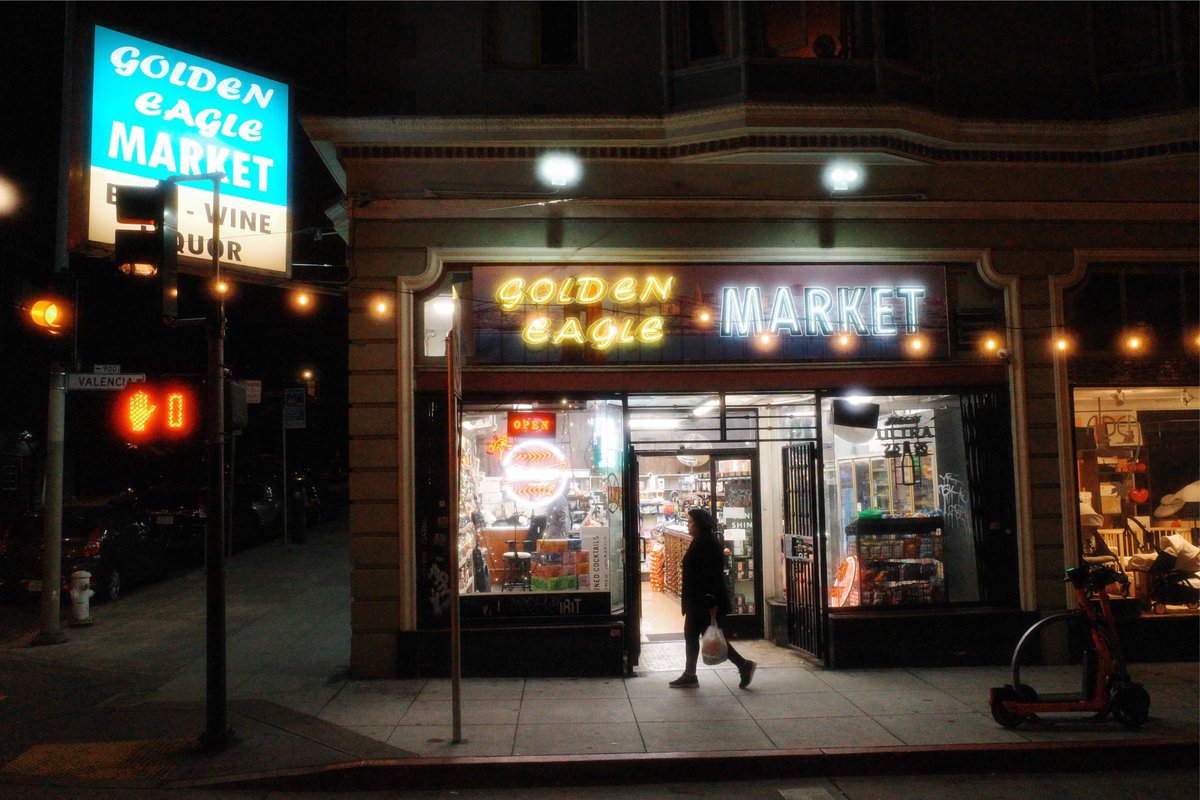 Mission District by night