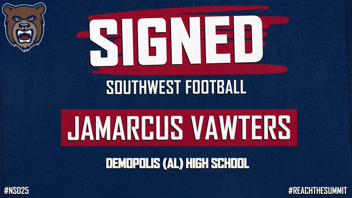 SMCC Athletics (@smcc_athletics) on Twitter photo DEMOPOLIS, AL➡️➡️➡️SUMMIT
Welcome to the <a href="/smccfootball/">SMCC Football</a> family, Jamarcus Vawters!
#BiteDown🐻
#2the5ummit⛰️ DEMOPOLIS, AL➡️➡️➡️SUMMIT
Welcome to the <a href="/smccfootball/">SMCC Football</a> family, Jamarcus Vawters!
#BiteDown🐻
#2the5ummit⛰️