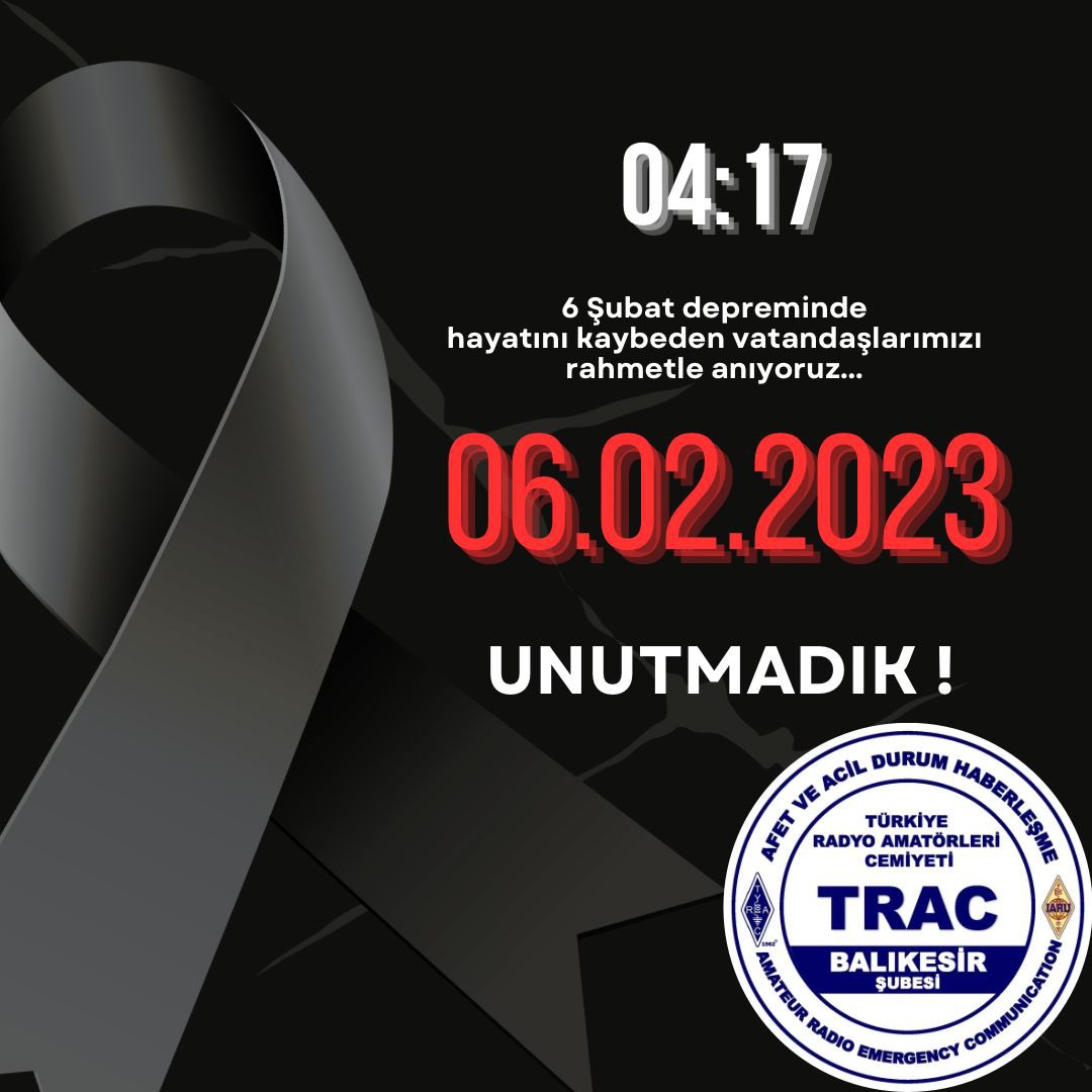 Zaman, yaraları sarar mı bilinmez ama bazı acılar, hafızalara kazınır ve asla silinmez.. 

Milletimizin yüreğinde derin izler bırakan asrın felaketinde hayatını kaybeden vatandaşlarımızı rahmet ve saygıyla anıyoruz.
Ruhları şad olsun.🇹🇷
#6şubat2023
