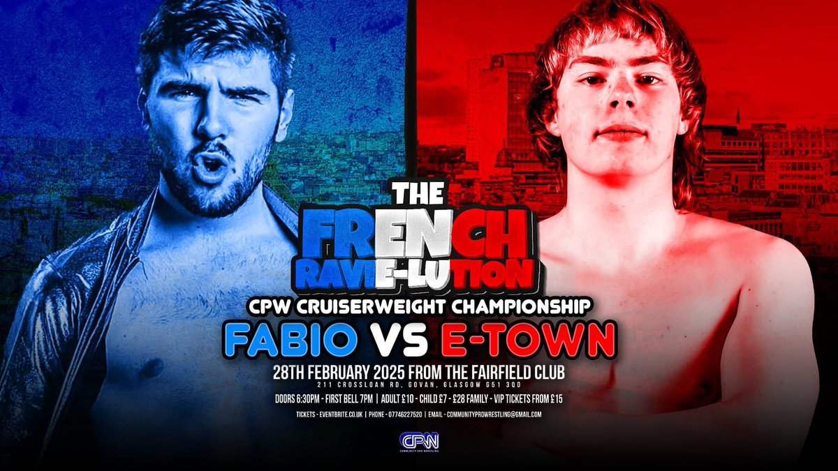 🤼‍♂️ But that’s not all! The Cruiserweight Title is on the line as E-Town squares off against the enigmatic Fresh Fabio! Known for his electrifying moves AND antics, Fabio aims to snag the title and “pull a couple of tenners” – whatever that means!