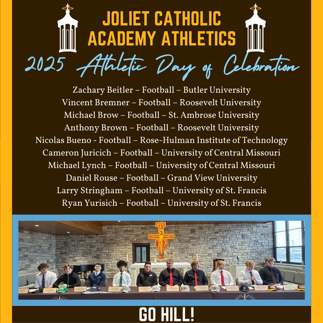 Today was JCA's Athletic Day of Celebration. For seniors, their families and coaches, this day is the culmination of years of hard work, dedication and training. We are so incredibly proud of our student-athletes who have committed to continue their football journeys at the next