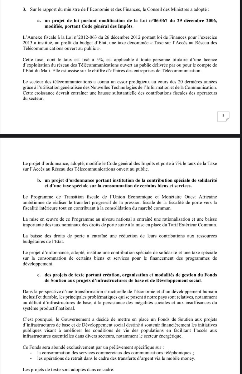 Dans un contexte difficile, depuis qu'il a écarté plusieurs partenaires du Mali, le gouvernement de transition souverainiste, dans une tentative désespérée, essaie de presser les Maliens, déjà soumis à de rudes épreuves, en leur imposant de nouvelles taxes.

De quoi s'agit-il ?