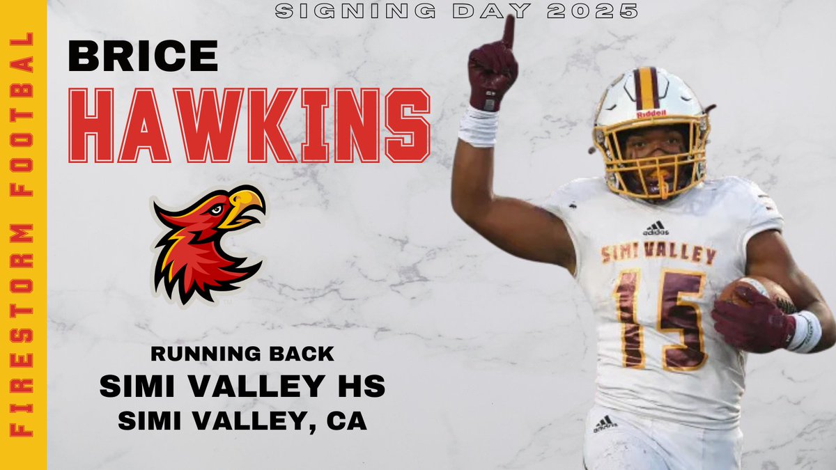 ACU Football 🔥 (@firestormfb) on Twitter photo Welcome to the FIRESTORM FAMILY from <a href="/simi_football/">Simi High Football</a> , Running back <a href="/Bricehawkins15/">Brice Hawkins #15</a> <a href="/coachjb21/">Jim Benkert</a> #RollStorm Welcome to the FIRESTORM FAMILY from <a href="/simi_football/">Simi High Football</a> , Running back <a href="/Bricehawkins15/">Brice Hawkins #15</a> <a href="/coachjb21/">Jim Benkert</a> #RollStorm