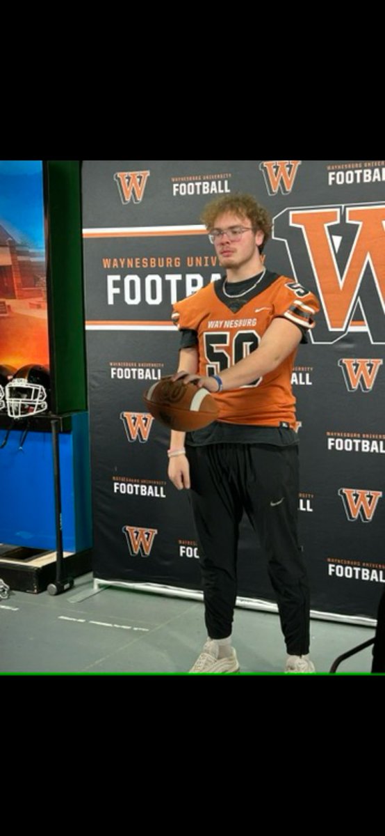Blessed to announce my commitment to <a href="/Waynesburg_FTBL/">Waynesburg Football</a> through all the blood sweat and tears I want to thank everyone who believed in me and helped me get to this point.. let’s go jackets!🟠⚫️<a href="/GoldenLionFoot1/">Golden Lion Football</a> @CoachColemanDL