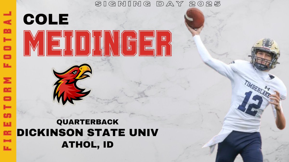 Welcome to the FIRESTORM FAMILY Quarterback
<a href="/colemeidinger/">Cole Meidinger</a>  #RollStorm