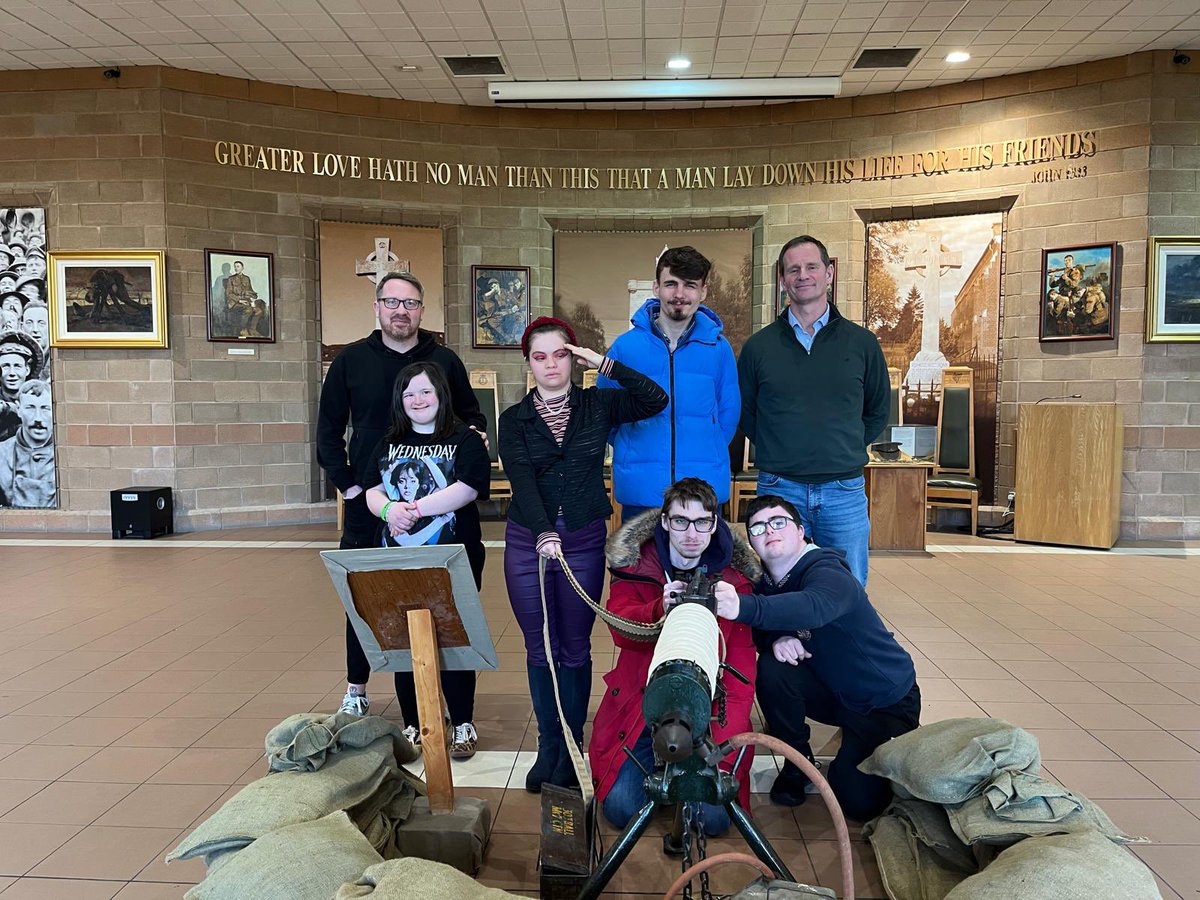 SommeAssoc's tweet photo. This afternoon the Museum received a visit from the lovely young adults who attend Strides Day Opportunities Service in the North Down & Ards area. They are seen here accompanied by the excellent staff at the day centre.
#additionalneeds
#YoungAdultsMatter https://t.co/vgA9VkxiQ2