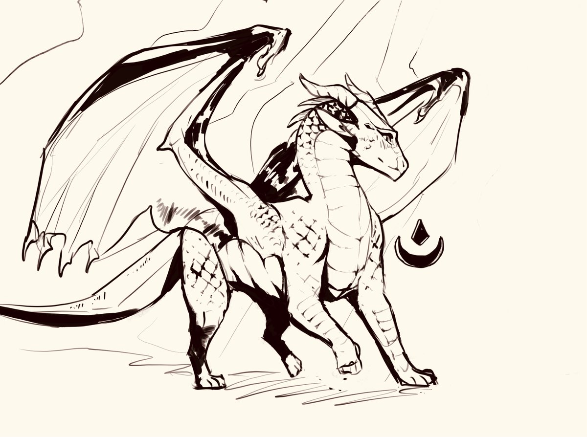 Everestblu3's tweet photo. Inking Study — Moonwatcher https://t.co/l1d2ptShHU