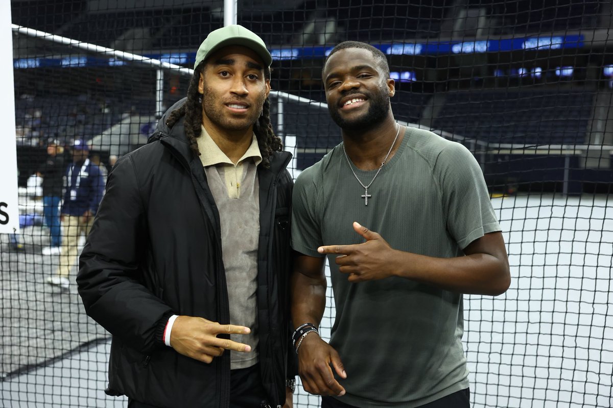 🎾🏈🥇 Legends in the building

That <a href="/FTiafoe/">Frances Tiafoe</a> energy draws some pretty elite athletes, including <a href="/NFL/">NFL</a> star Stephon Gilmore of the <a href="/Vikings/">Minnesota Vikings</a> and three-time Olympic gold medalist <a href="/gabrielledoug/">Gabby Douglas</a>.