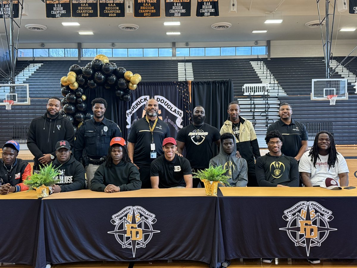 What’s going on with Douglass football???? This is what’s going on!!! The main thing is still the main thing! The Astro Way! Seven athletes have signed to play college football!!! That brings our total to nine!!! #AGTG #collegebound