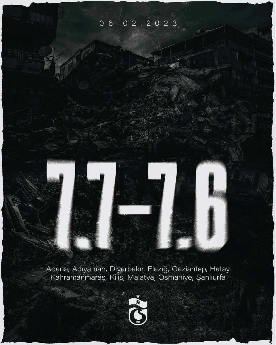6 Şubat 2023’te meydana gelen ve ülkemizi derin bir yasa boğan depremin yıl dönümünde, hayatını kaybeden vatandaşlarımızı rahmetle anıyor, ailelerine ve yakınlarına sabırlar diliyoruz.

Depremde zarar gören tüm vatandaşlarımıza bir kez daha geçmiş olsun dileklerimizi iletiyor,