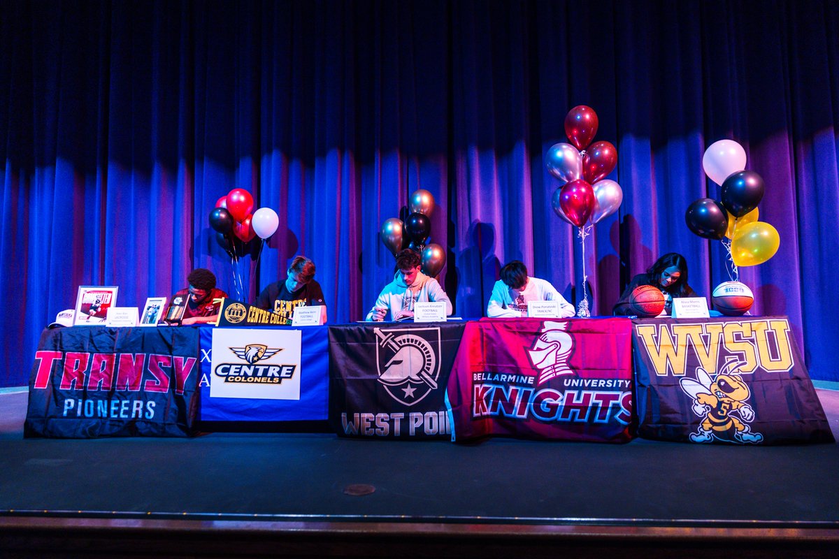 This afternoon in the Todd Theatre, we held a special signing day ceremony for our latest five student-athletes who have signed to play at the collegiate level. We are incredibly proud of their accomplishments and cannot wait to follow them in the next chapter of their journey.