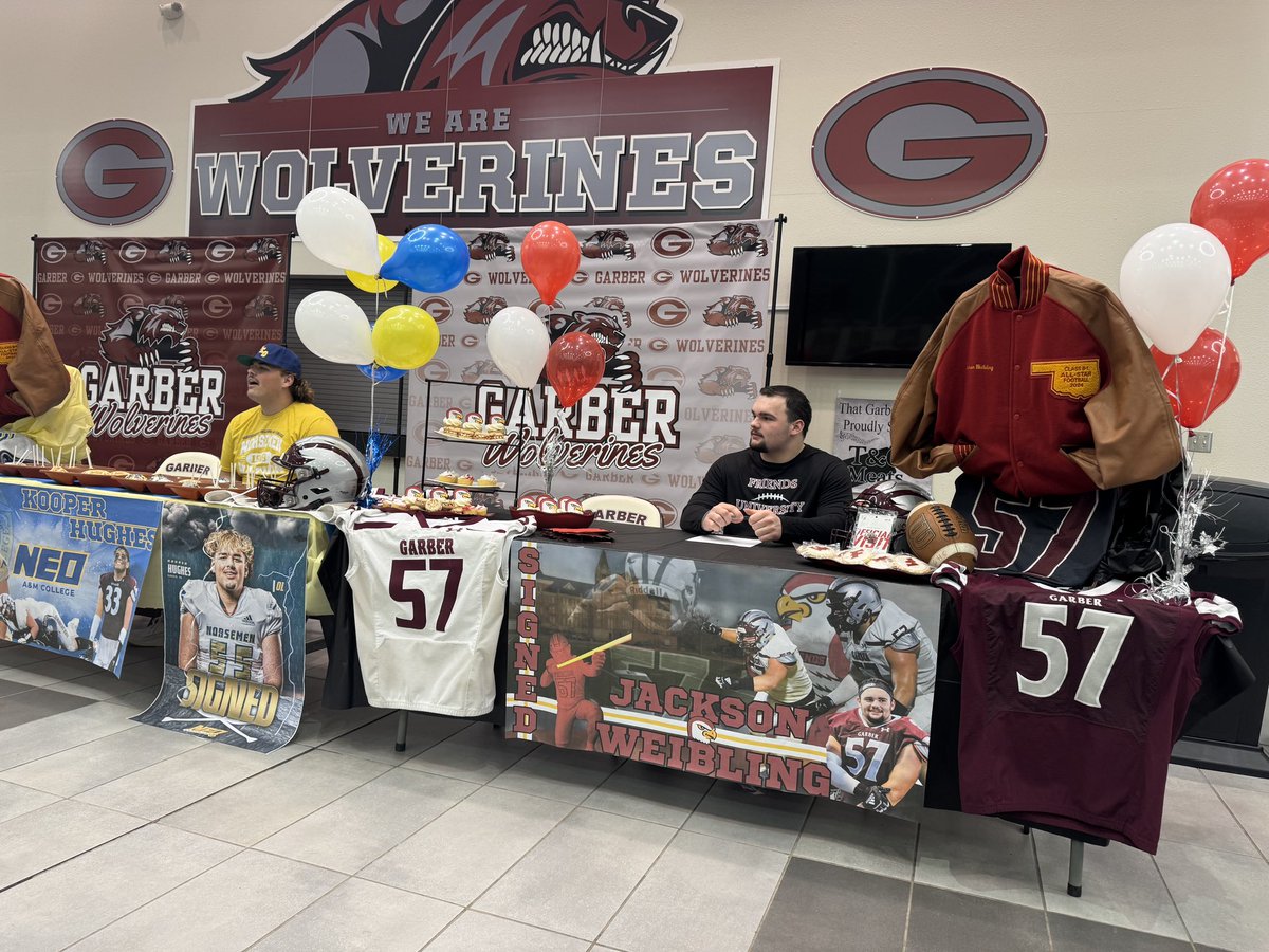Jackson Weibling (@jacksonweibling) on Twitter photo #SIGNED
🔴GO FALCONS!⚫️
I’m so blessed to have finally signed to Friends University! Can’t wait to get started! #BTF #TMRollsDeep #WolverinePride <a href="/JRConrad64/">J.R. Conrad</a> <a href="/CoachKoyHughes/">Koy</a> <a href="/CoachHarrisonFU/">Coach Harrison</a> <a href="/CoachKellyFU/">Eric Kelly</a> <a href="/FalconsFU/">Friends University Football</a> #SIGNED
🔴GO FALCONS!⚫️
I’m so blessed to have finally signed to Friends University! Can’t wait to get started! #BTF #TMRollsDeep #WolverinePride <a href="/JRConrad64/">J.R. Conrad</a> <a href="/CoachKoyHughes/">Koy</a> <a href="/CoachHarrisonFU/">Coach Harrison</a> <a href="/CoachKellyFU/">Eric Kelly</a> <a href="/FalconsFU/">Friends University Football</a>