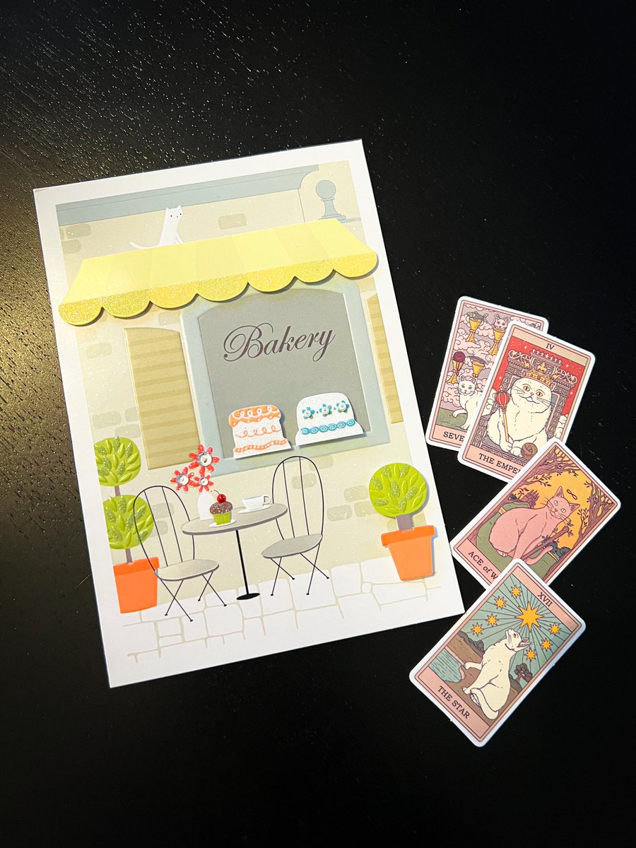 Thank you so so much <a href="/HeartXoErika/">Erika</a> !! What a beautiful card and I LOVE my kitty tarot card stickers! 🥰🥰🥰