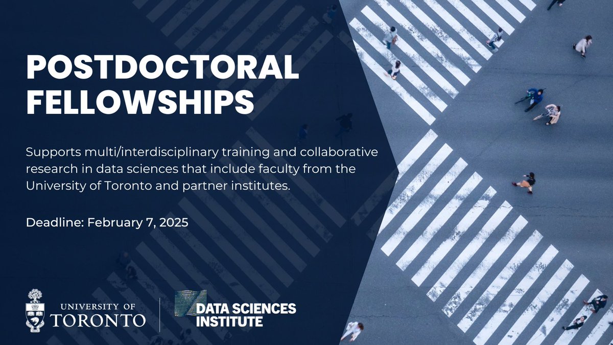 School of Cities (@uoftcities) on Twitter photo Post-grads in Canada & globally: Applications close on Friday (7th) for the SofC & <a href="/UofTDSI/">U of T Data Sciences Institute (DSI)</a> co-funded postdoc fellowship: focused on innovative & novel data science in urban research, it supports you in developing & implementing urban, data-driven research datasciences.utoronto.ca/postdoctoral-f… Post-grads in Canada & globally: Applications close on Friday (7th) for the SofC & <a href="/UofTDSI/">U of T Data Sciences Institute (DSI)</a> co-funded postdoc fellowship: focused on innovative & novel data science in urban research, it supports you in developing & implementing urban, data-driven research datasciences.utoronto.ca/postdoctoral-f…