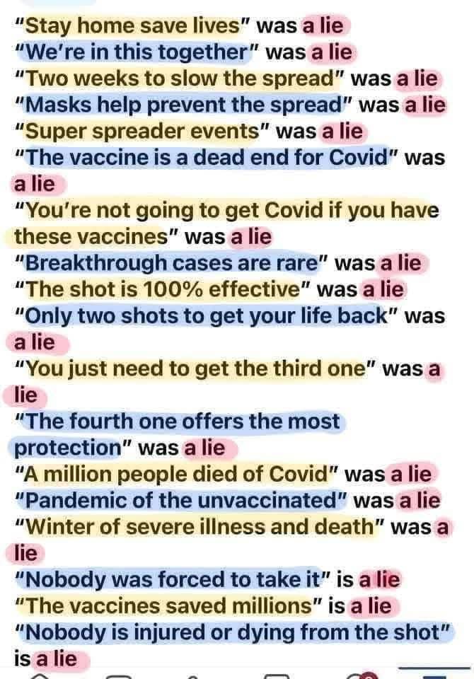 Never forget. Everything was a complete lie. No amnesty for covid tyranny.