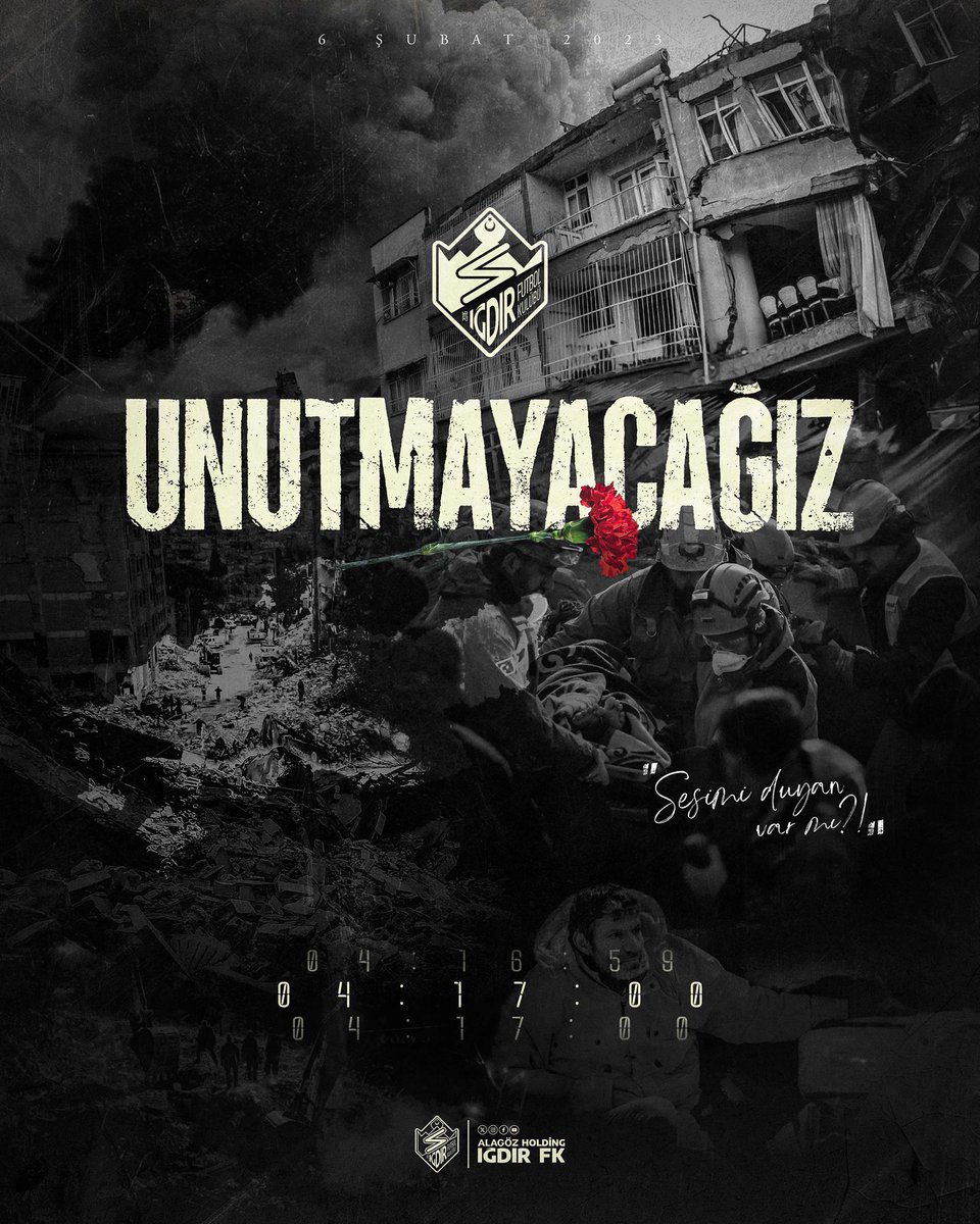6 Şubat 2023’te yaşadığımız deprem felaketi, yüreklerimizde derin izler bıraktı. 
 
Kaybettiklerimizi saygı ve rahmetle anıyoruz. 
 
Allah bir daha ülkemize, milletimize böyle acılar yaşatmasın. 🤲🏻
 
#Deprem | #6Şubat2023