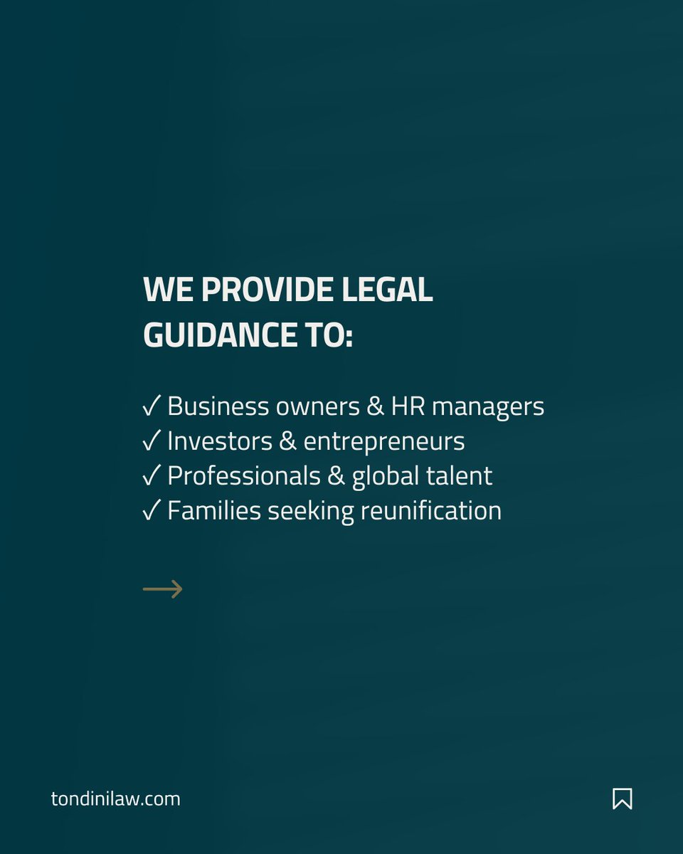 TondiniLaw's tweet photo. Whether you're expanding your business, investing in the U.S., or reuniting with loved ones, we are here to help.

#ImmigrationLaw #VisaExperts #ImmigrationAttorney #VisaSolutions #BusinessImmigration #USVisa https://t.co/foKu6G2h3e