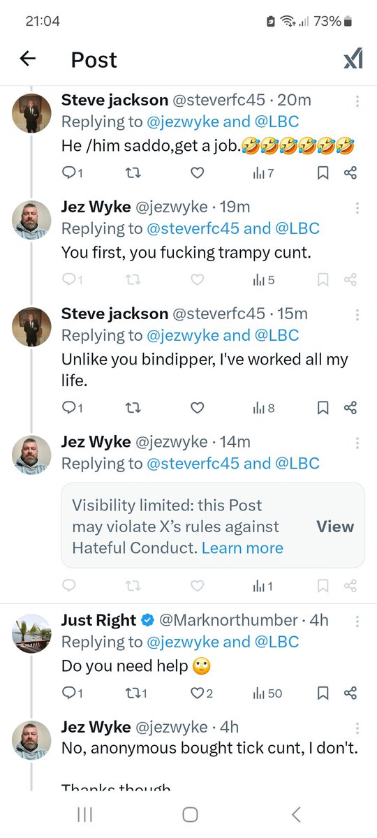 This is the left for you ,throws insults to anyone who disagrees with him, then tries to report you for retaliating.
Also, it blocks you.