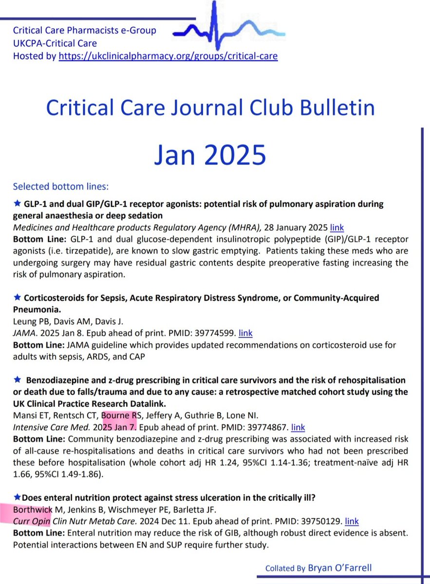 UKCPA Critical Care Committee (@ukcpacritcare) on Twitter photo Excellent edition of the UKCPA Crit Care Journal Club. A few must read papers from our very own <a href="/mark_borthwick/">Mark Borthwick</a>, and <a href="/RSBournie/">Richard S Bourne</a> 👏🏻👏🏻👏🏻. Thanks to all of the contributors and particularly Bryan for collating 🙏🏻. Excellent edition of the UKCPA Crit Care Journal Club. A few must read papers from our very own <a href="/mark_borthwick/">Mark Borthwick</a>, and <a href="/RSBournie/">Richard S Bourne</a> 👏🏻👏🏻👏🏻. Thanks to all of the contributors and particularly Bryan for collating 🙏🏻.