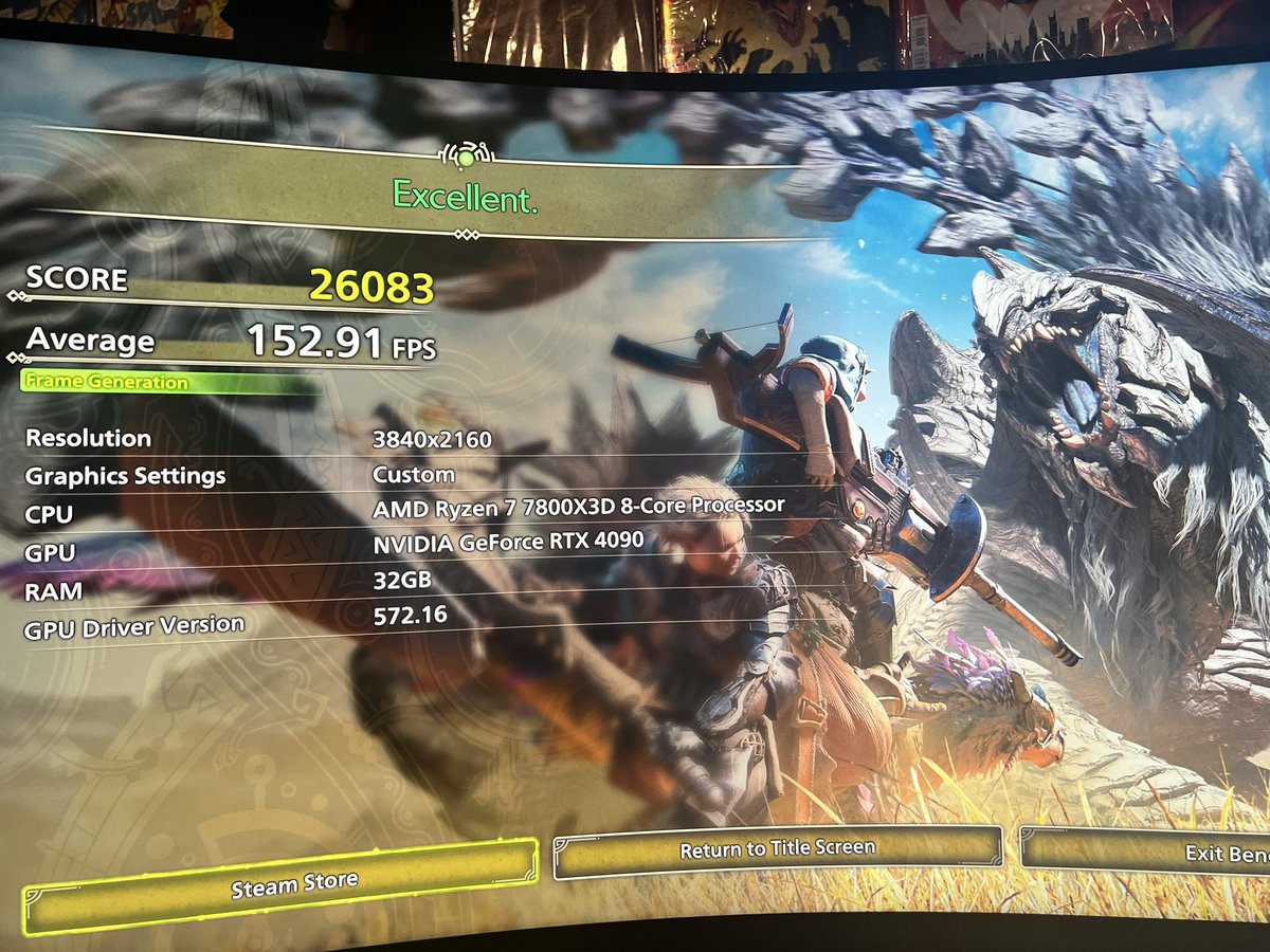 Did the monster hunter bench mark, kept things relatively higher end on the looks side, anyone else excited for the hunt to resume?