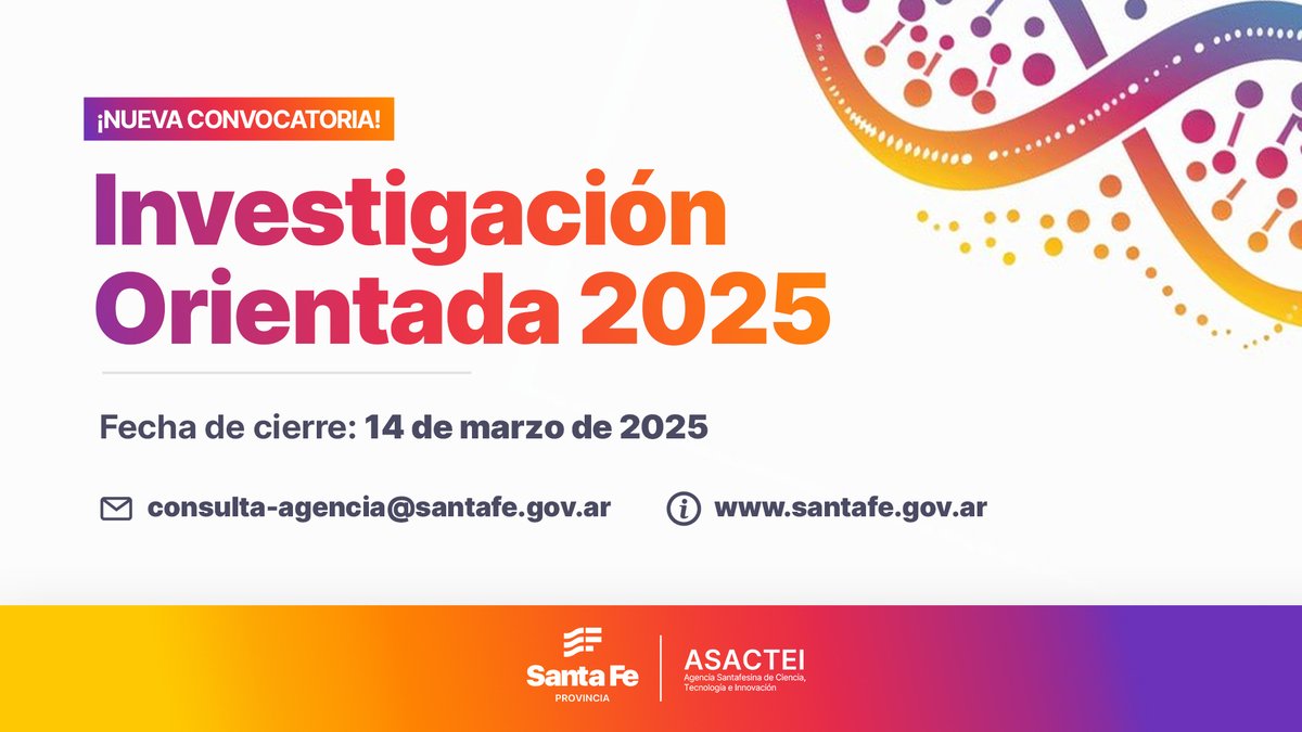 CienciaSantaFe's tweet photo. ⚡ ¡ABRIMOS NUEVA CONVOCATORIA!

📣 Está abierta esta nueva línea que busca financiar proyectos de investigación que resuelvan problemas reales en la provincia y puedan mejorar la calidad de vida de las santafesinas y santafesinos. 

¡Sumate y postulá tu iniciativa! 💪 https://t.co/YmpPRsXD9r