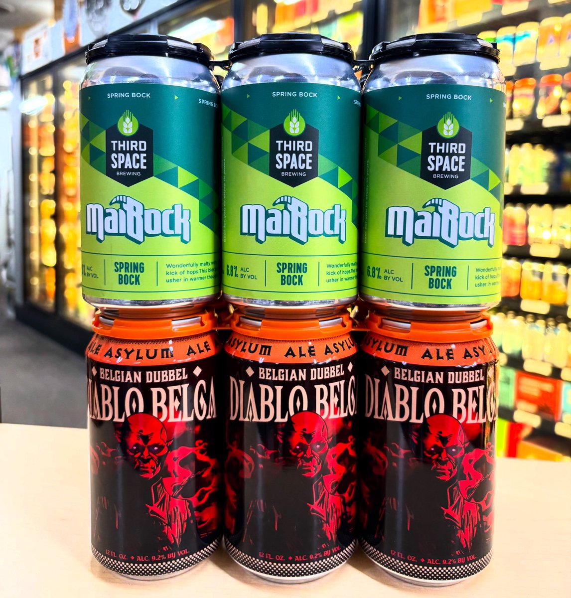 HarleysLiquor's tweet photo. Maibock- Spring Bock💚🍻
@thirdspacebrews 

Diablo Belga- Belgian Dubbel👹
@Ale_Asylum 

#newbeer #wibeer #craftbeer #beergoals #localbeer #goodbeer #beervibes #beeroclock #thirdspacebrewing #aleasylum https://t.co/Goy0jg5PMG