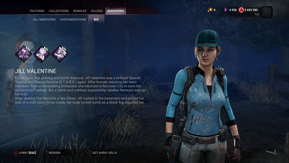 DbdNewsReal's tweet photo. RESIDENT EVIL 2V8 - SURVIVORS COSMETICS IN GAME https://t.co/3Iwx4AmnHe