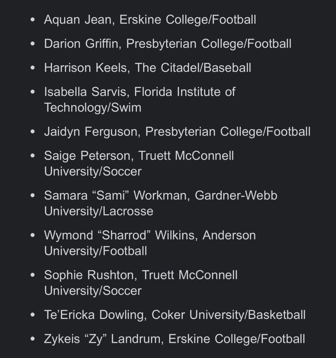 Congrats to these Byrnes athletes who signed today to play their respective sports in college!

So many great players here!

📸 = <a href="/SpartanburgD5/">Spartanburg District Five Schools</a>