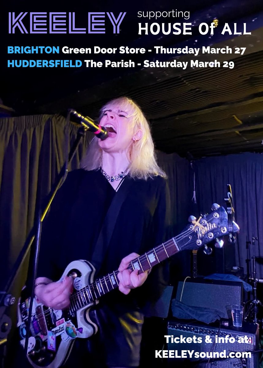 KEELEY (@keeleysound) on Twitter photo Delighted to announce two more shows for the Spring! These ones are very special... For the first time we'll be supporting our labelmates <a href="/fallcontinuum/">HOUSE Of ALL</a> at BRIGHTON <a href="/greendoorstore/">Green Door Store</a> on Mar 27 & HUDDERSFIELD <a href="/ParishHudd/">Parish</a> on Mar 29. Tix at keeleysound.com Blissoutdontmissout! Delighted to announce two more shows for the Spring! These ones are very special... For the first time we'll be supporting our labelmates <a href="/fallcontinuum/">HOUSE Of ALL</a> at BRIGHTON <a href="/greendoorstore/">Green Door Store</a> on Mar 27 & HUDDERSFIELD <a href="/ParishHudd/">Parish</a> on Mar 29. Tix at keeleysound.com Blissoutdontmissout!