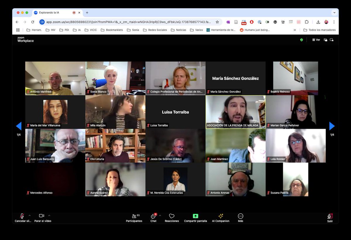 María Sánchez González (@cibermarikiya) on Twitter photo Tarde dedicada a compartir conocimientos y experiencias en taller : “Explorando la IA en el periodismo” para <a href="/PeriodistasAND/">CPPA</a> con colegas de <a href="/genIA_UMA/">gen-IA | UMA</a> (¡cracks!). Encantada de participar, ha sido intenso pero esperamos sea útil
👤<a href="/sblanco/">SonIA Blanco</a> <a href="/nereidacea/">M. Nereida Cea Esteruelas</a> servidora y <a href="/franmartinisco/">FRAN MARTIN</a> Tarde dedicada a compartir conocimientos y experiencias en taller : “Explorando la IA en el periodismo” para <a href="/PeriodistasAND/">CPPA</a> con colegas de <a href="/genIA_UMA/">gen-IA | UMA</a> (¡cracks!). Encantada de participar, ha sido intenso pero esperamos sea útil
👤<a href="/sblanco/">SonIA Blanco</a> <a href="/nereidacea/">M. Nereida Cea Esteruelas</a> servidora y <a href="/franmartinisco/">FRAN MARTIN</a>