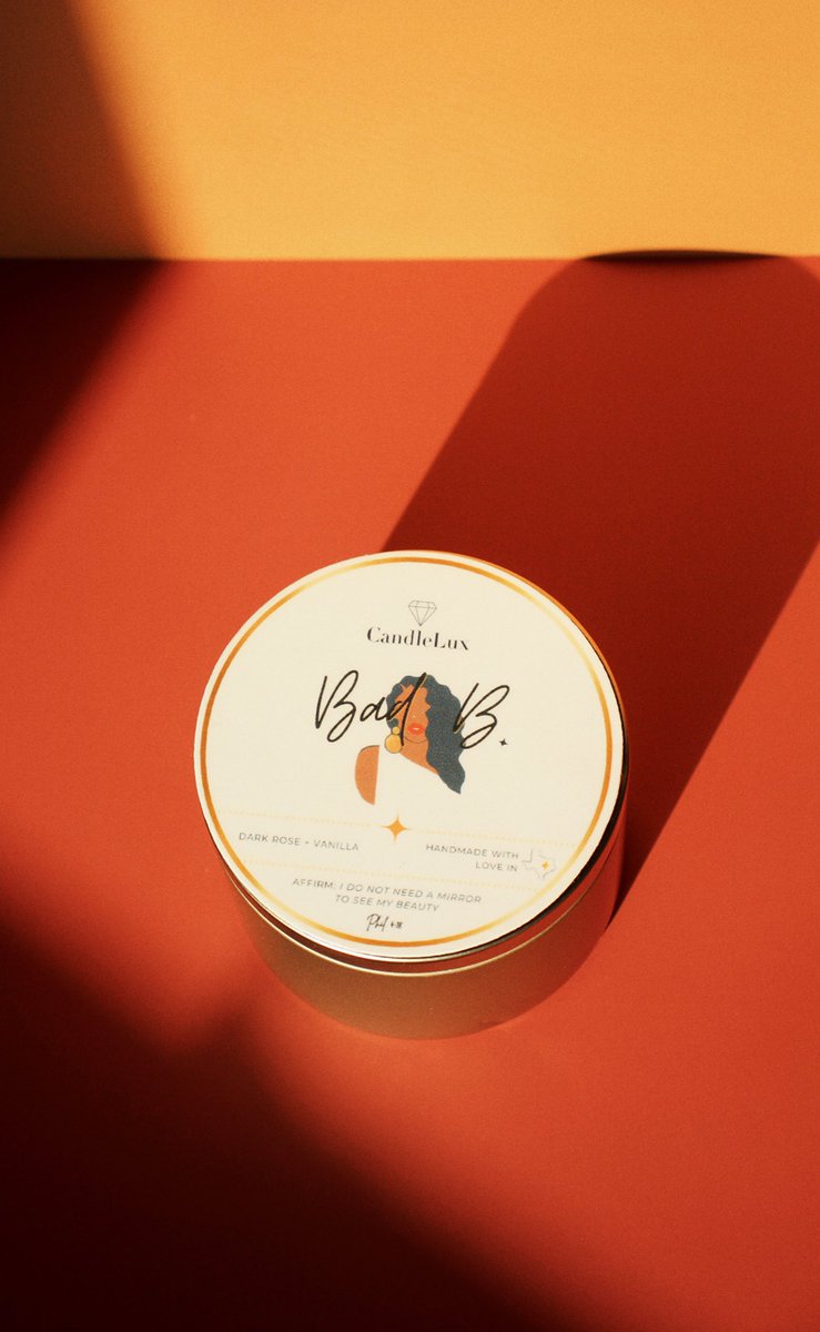 finelikefunmi's tweet photo. Hey Olamide! I’m Funmi, owner of @CandleLuxCo! Our hand-poured soy candles are lined with affirmations to inspire self-compassion. Our top-seller? The Bad B. Candle! It’s dark rose &amp; vanilla scented and always a hit! Would love to work with you! 🤎✨ https://t.co/BoBJyT2ClK