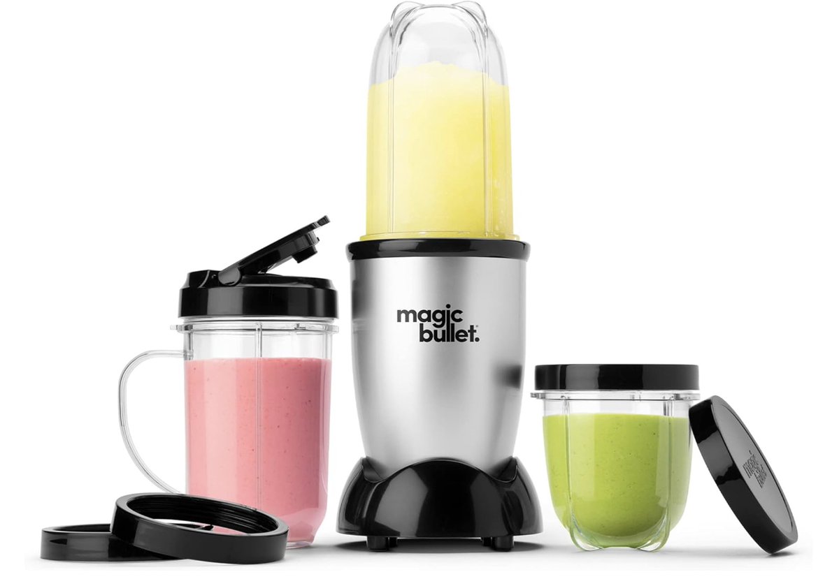 Magic Bullet Blender, Small, Silver, 11 Piece Set!
Link: amzn.to/3CNt9L9