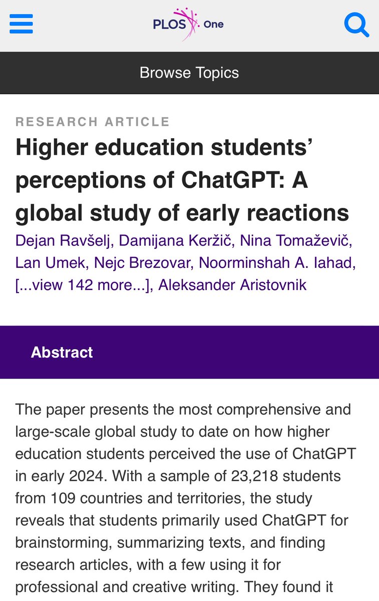 🌍 The largest study I’ve ever participated in:
📊 149 co-authors
🌎 109 countries and territories
👩‍🎓 23,218 participants

<a href="/PLOSONE/">PLOS One</a> <a href="/UE_Katowice/">UE Katowice</a> 

doi.org/10.1371/journa…