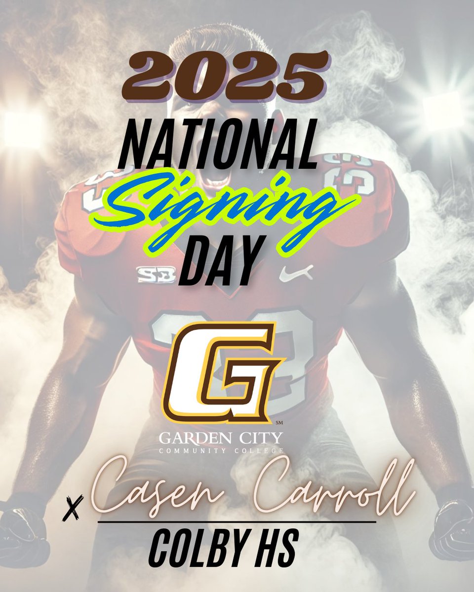 Congratulations to Casen Carroll of Colby High School on signing his National Letter of Intent to play at Garden City Community College!!

<a href="/CasenCarroll/">Casen Carroll</a> <a href="/ColbyEagles/">Colby Public Schools</a> <a href="/colby_ad/">Colby Eagles AD</a> <a href="/GCCC_FOOTBALL/">Broncbuster Football</a>