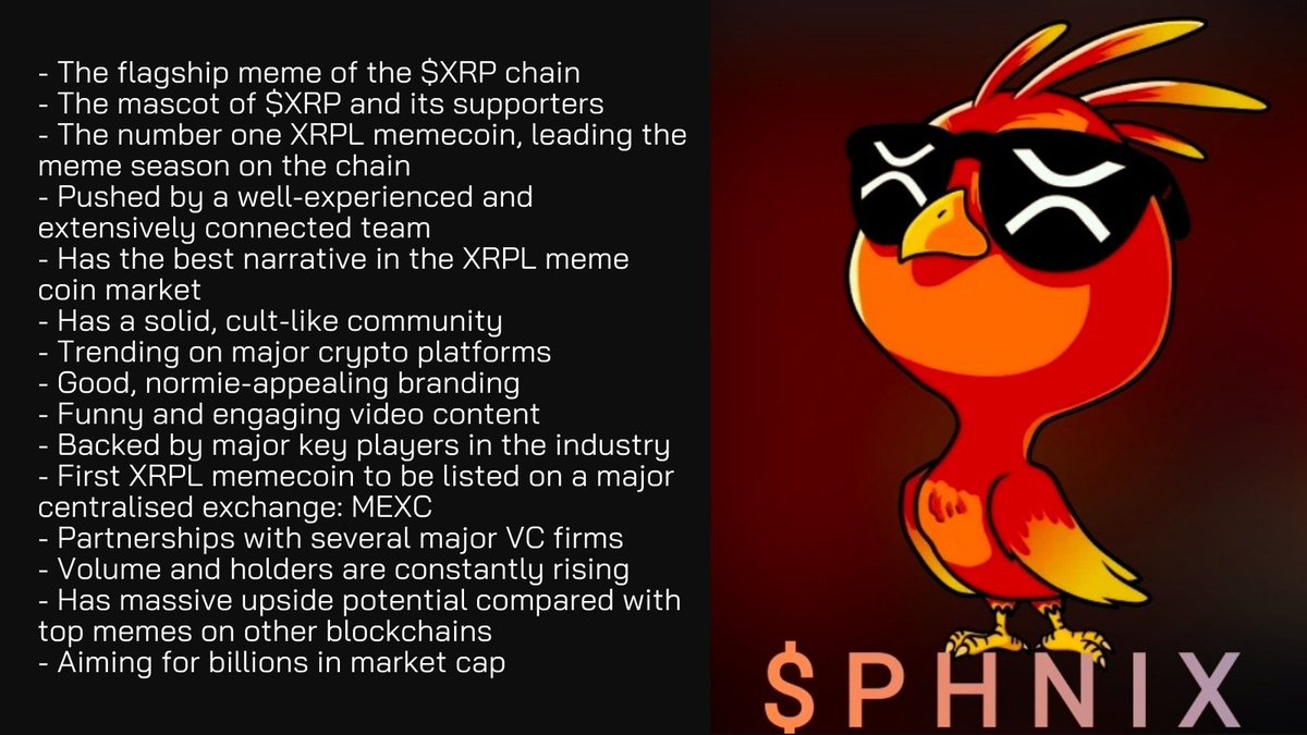 observadorCript's tweet image. $PHNIX marketing and timing should be studied by all devs. Best narrative in crypto right now. The XRP ledger is simply going to explode and it’s right in front of our faces. Congrats to everyone involved wise choice! The immortal $PHNIX is here to stay