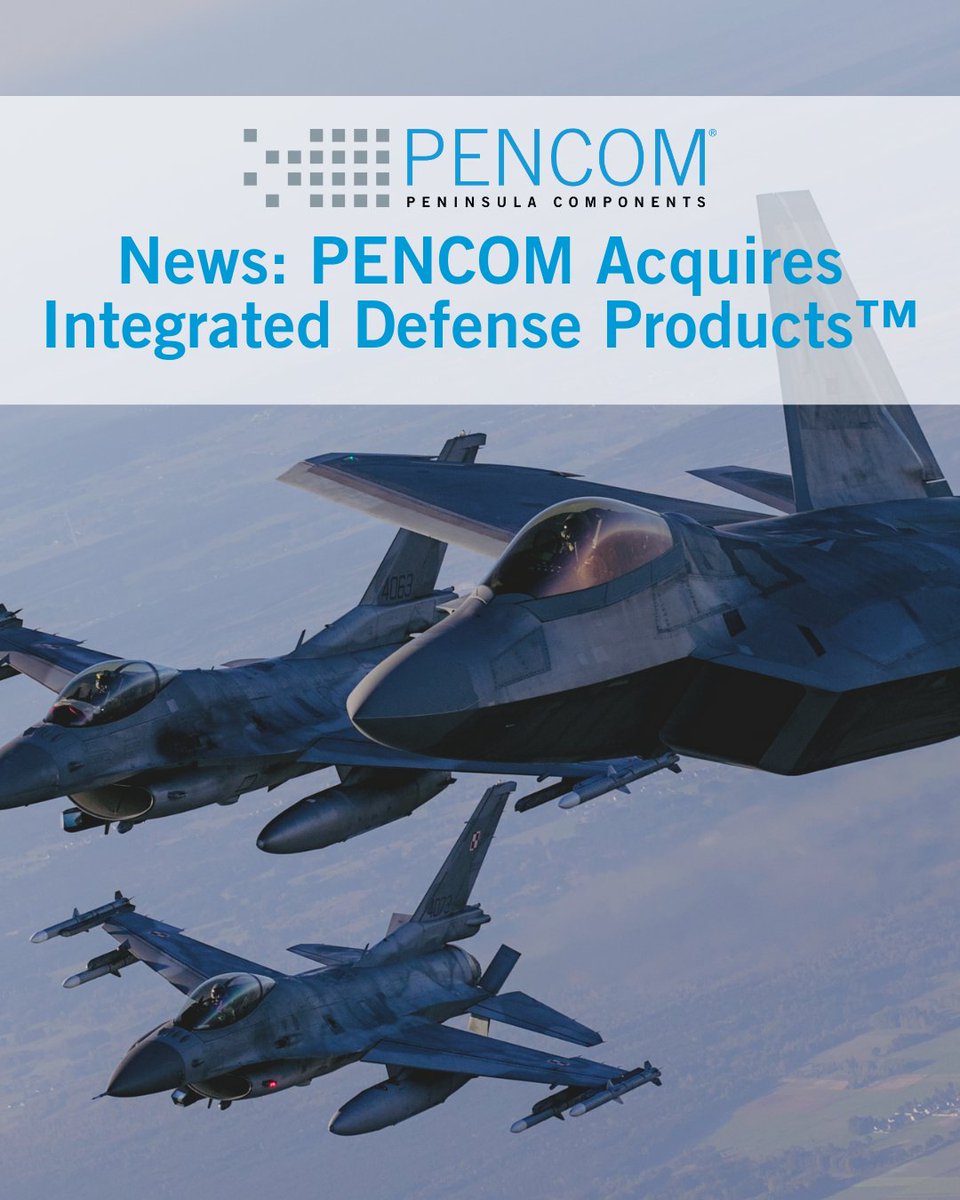 🔹PENCOM Expands with IDP™🔹

We’re enhancing precision machining with the acquisition of Integrated Defense Products™ (IDP™), strengthening our manufacturing expertise and ability to deliver efficient, cost-effective solutions.
🔗pencomsf.com/articles-updat…
#PENCOM #Manufacturing
