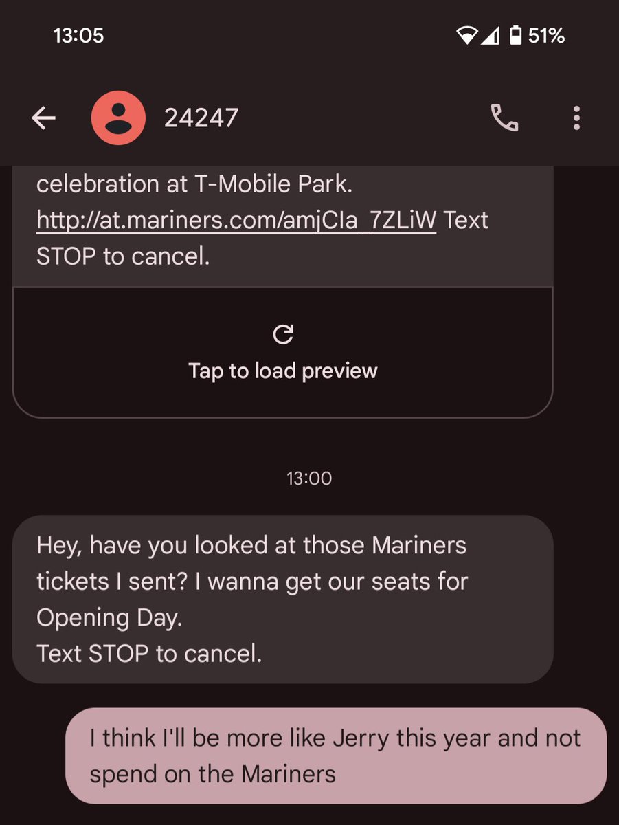 <a href="/MarinerMuse/">Mariner Muse</a> My buddy's reply: