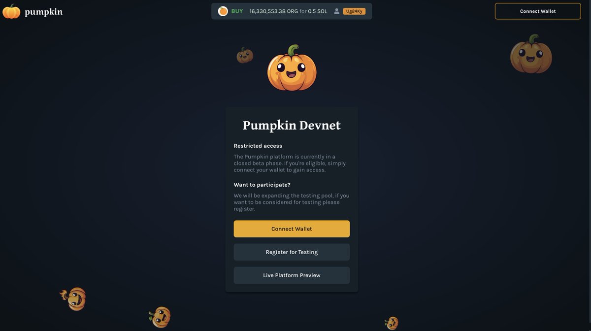 pumpkindotfun's tweet photo. Pumpkin devnet!

Launching tomorrow! https://t.co/Vq8pr6mIZc
