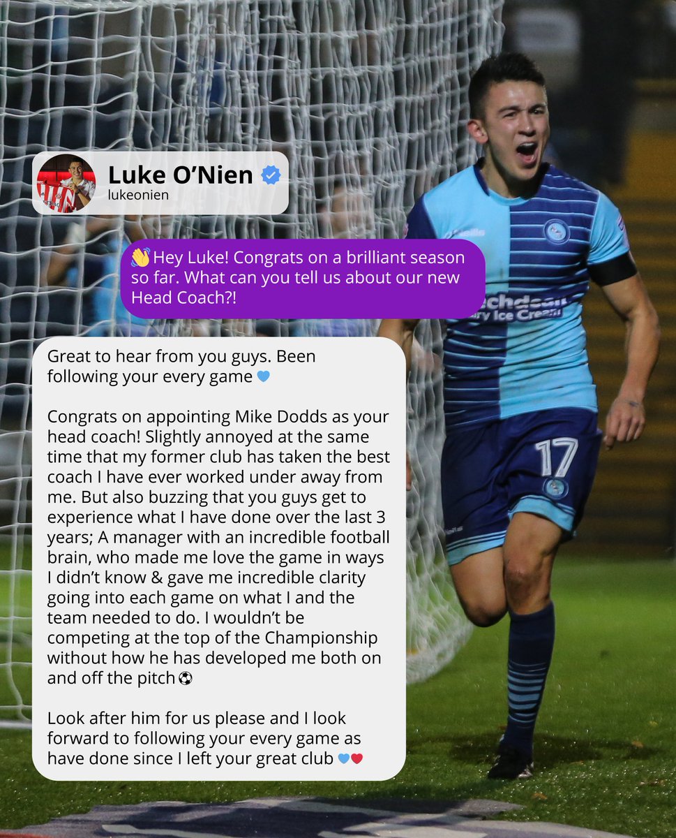 Wycombe Wanderers (@wwfcofficial) on Twitter photo π² We caught up with an old friend to get the lowdown on our new Head Coach Mike Dodds.
Great words <a href="/LukeONien/">Luke O'Nien</a>! Proud to see you flying high with the Black Cats, and good luck for the run-in πͺ π² We caught up with an old friend to get the lowdown on our new Head Coach Mike Dodds.
Great words <a href="/LukeONien/">Luke O'Nien</a>! Proud to see you flying high with the Black Cats, and good luck for the run-in πͺ