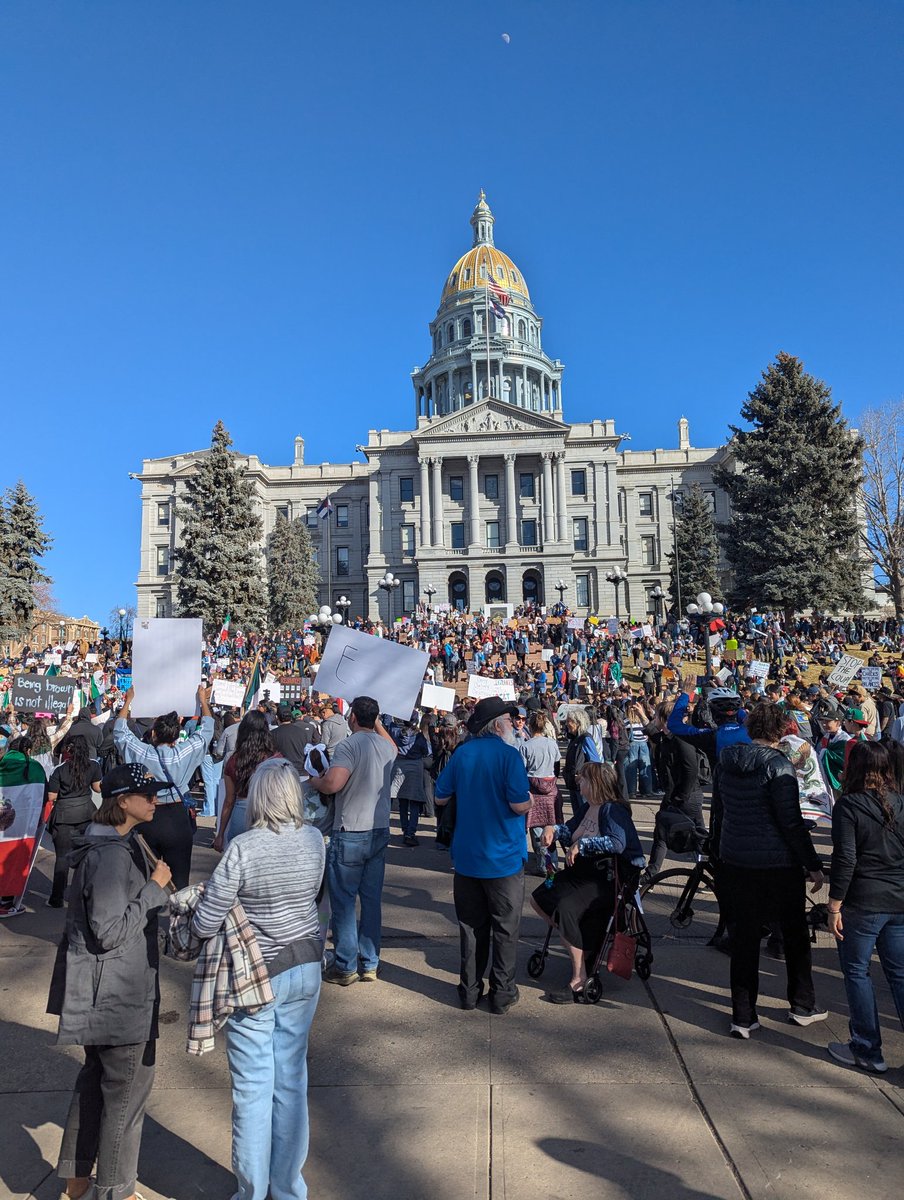 ZGGaming's tweet image. More pictures of the protest, at the Capitol #USprotests #Musk #protests  #50501Protest Denver.