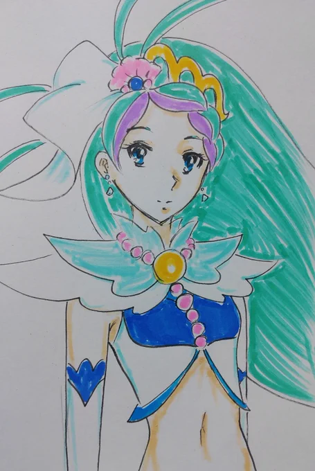 #ゴープリ10周年なので海藤みなみさん3733枚描いてお祝い(111,112)出勤前リハビリらくがき。ここ3日ほど体調不良で、出勤→病院→帰宅即寝込むとゆー生活をしておりました。とりあえずインフルやコロナではなく「変なモノ食った」だけらしいので週末のわんぷり感謝祭も行けそうで一安心。 